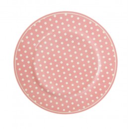 Тарелка Polka dots pink 20 cm